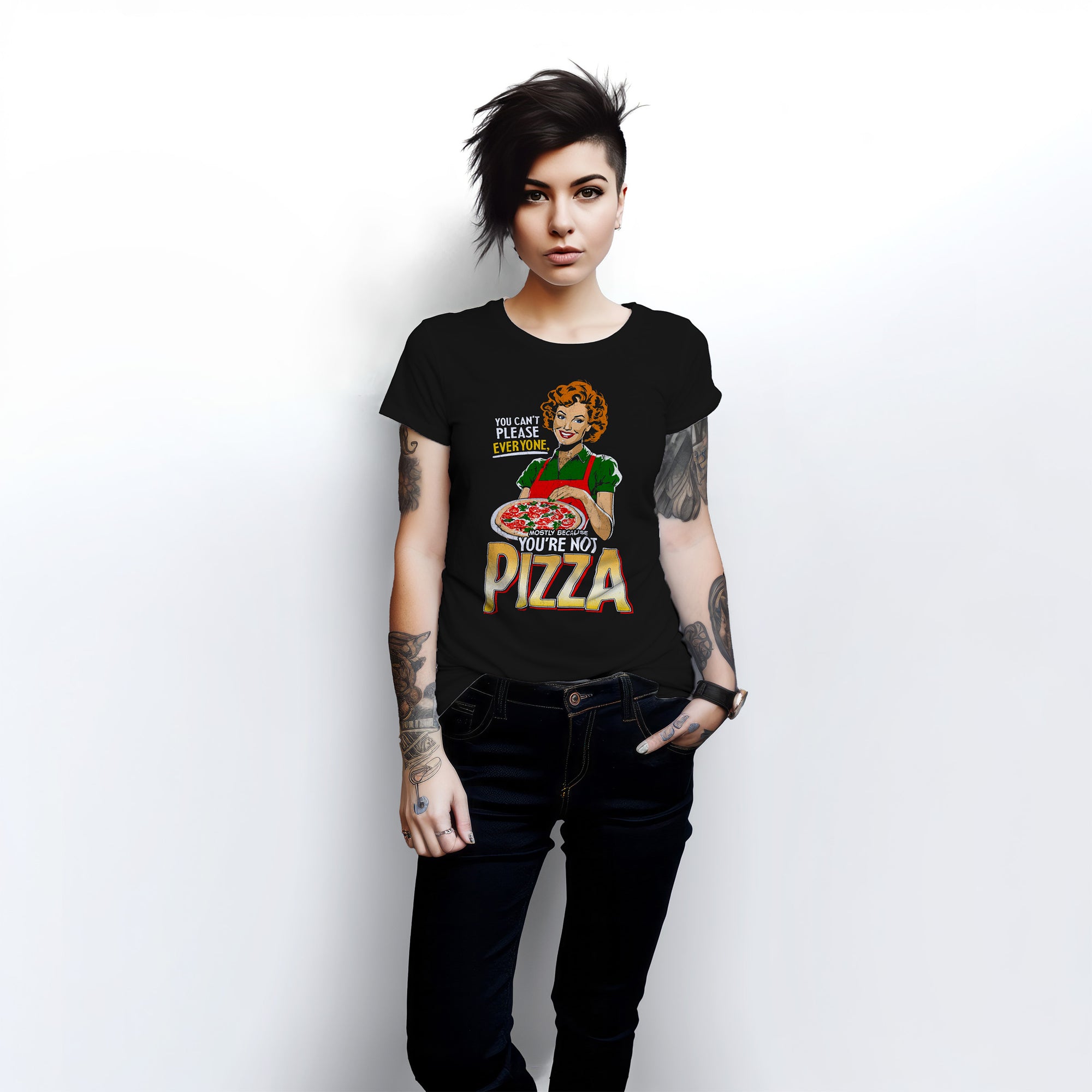 You Can't Please Everyone... You're Not Pizza Crewneck T-shirt
