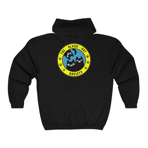 Black Cat Society Full Zip Hooded Sweatshirt