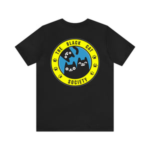 Black Cat Society Pocket Size Front and Back Print Shirt