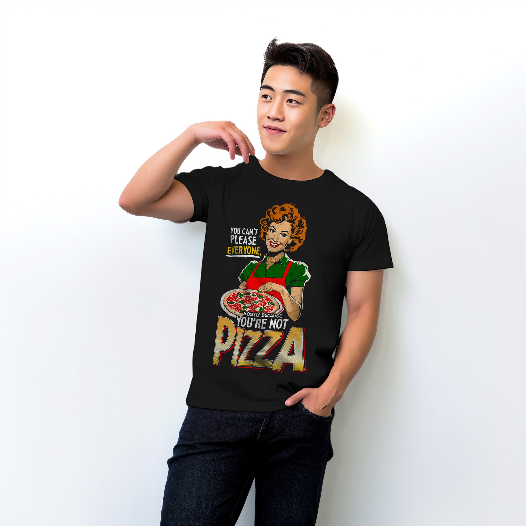 You Can't Please Everyone... You're Not Pizza Crewneck T-shirt