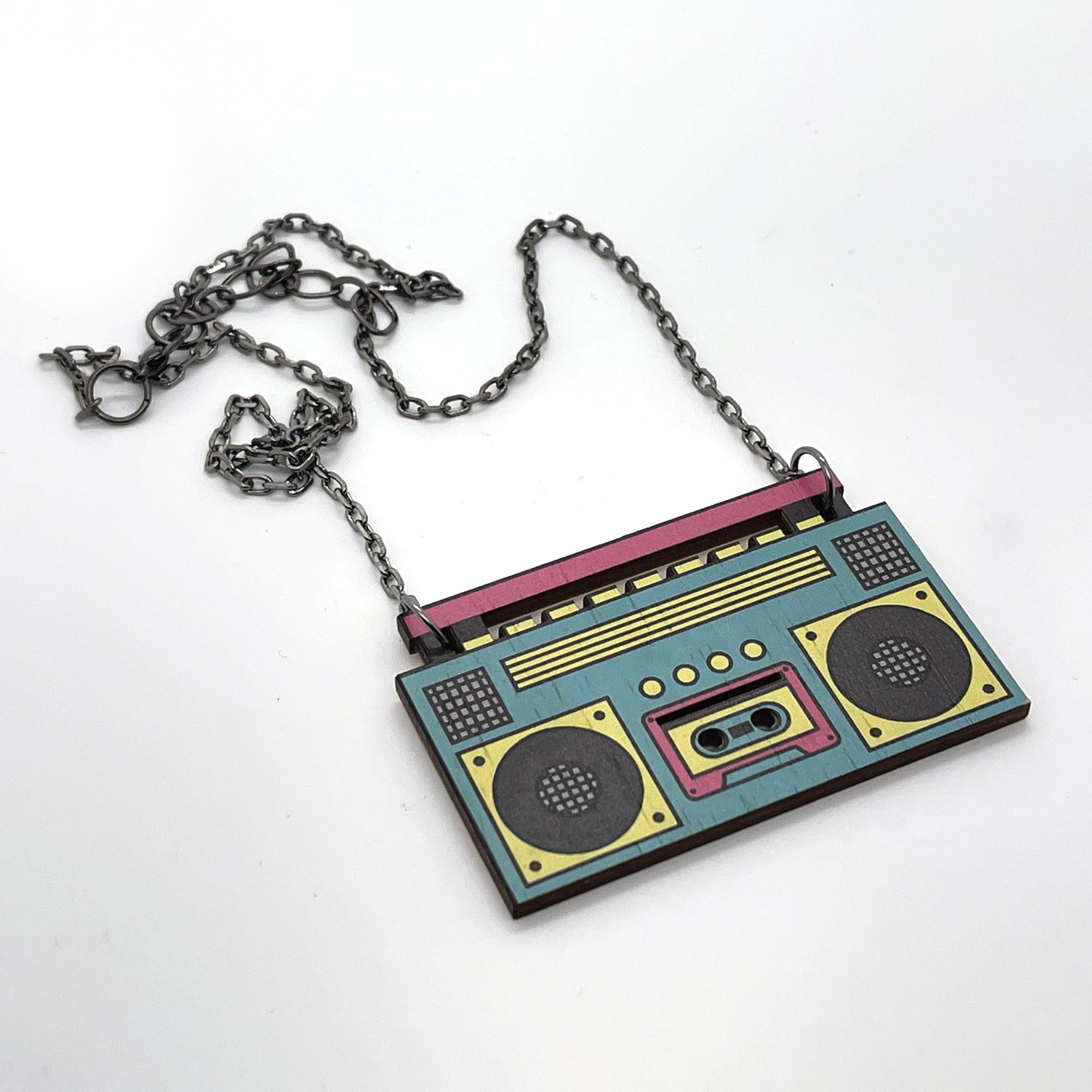 80s Retro Boombox Necklace - No System
