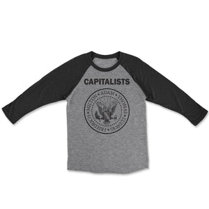 Badasses of Thought and Action: Capitalists 3/4 Raglan Tee - No System