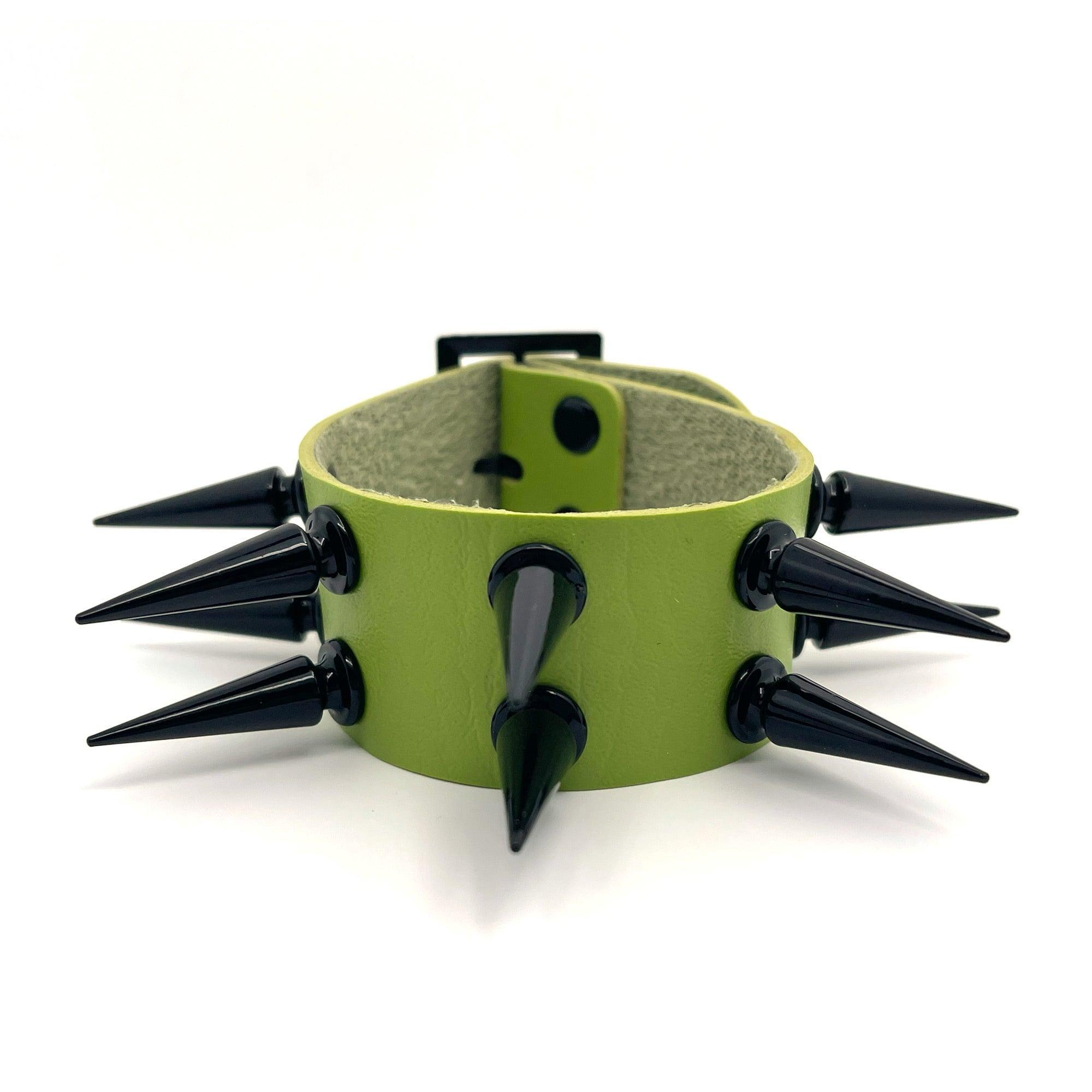 Black Two Row Spike Cuff - No System