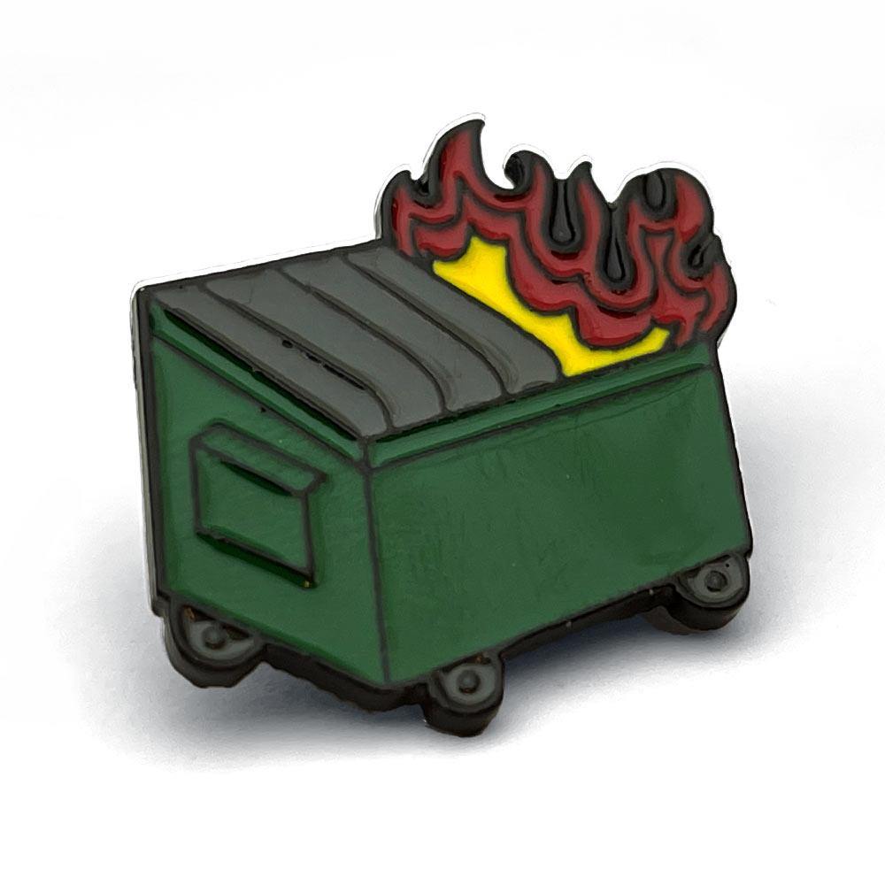 Dumpster Fire Enamel Pin - No System