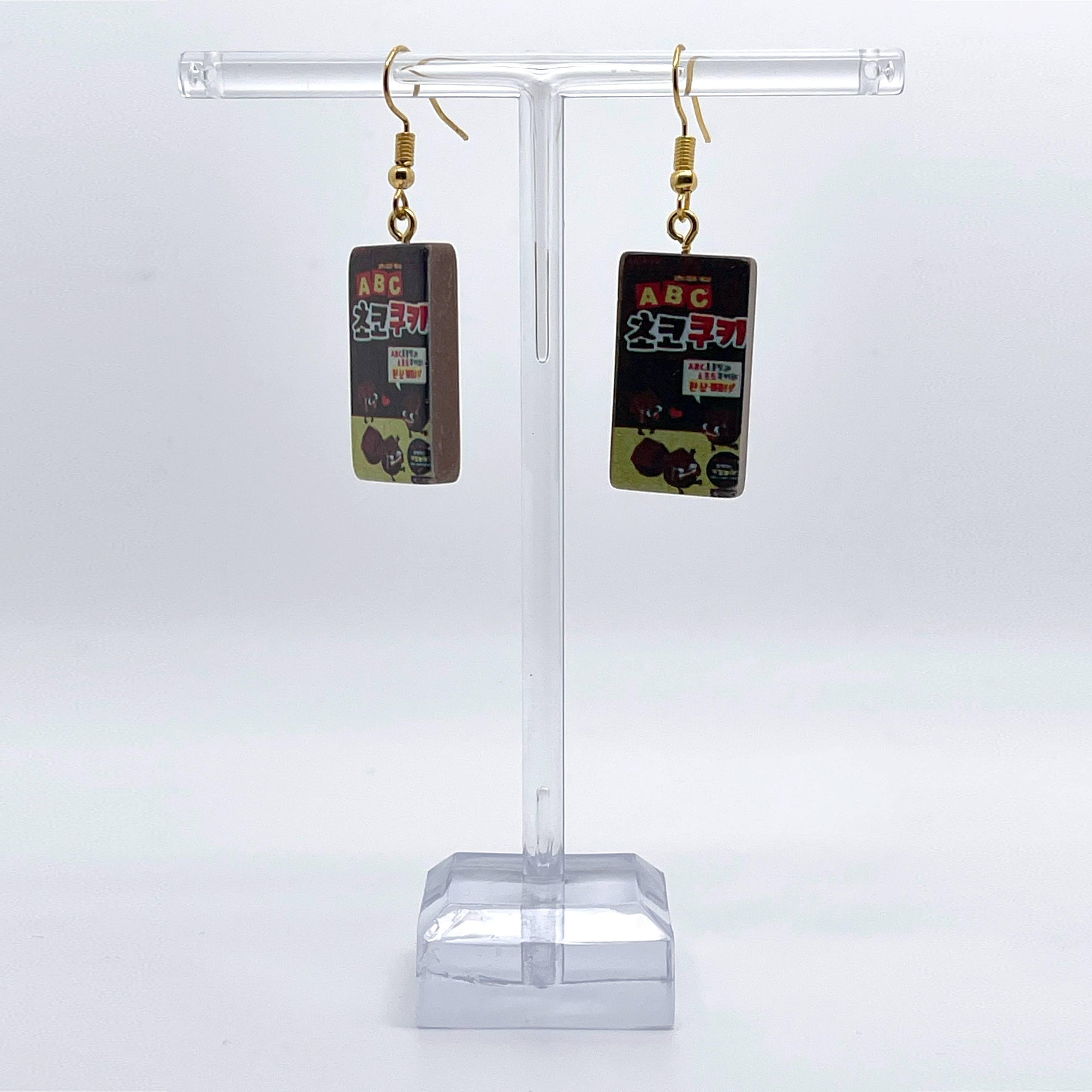 Japanese ABC Cookie Box Resin Earrings - No System