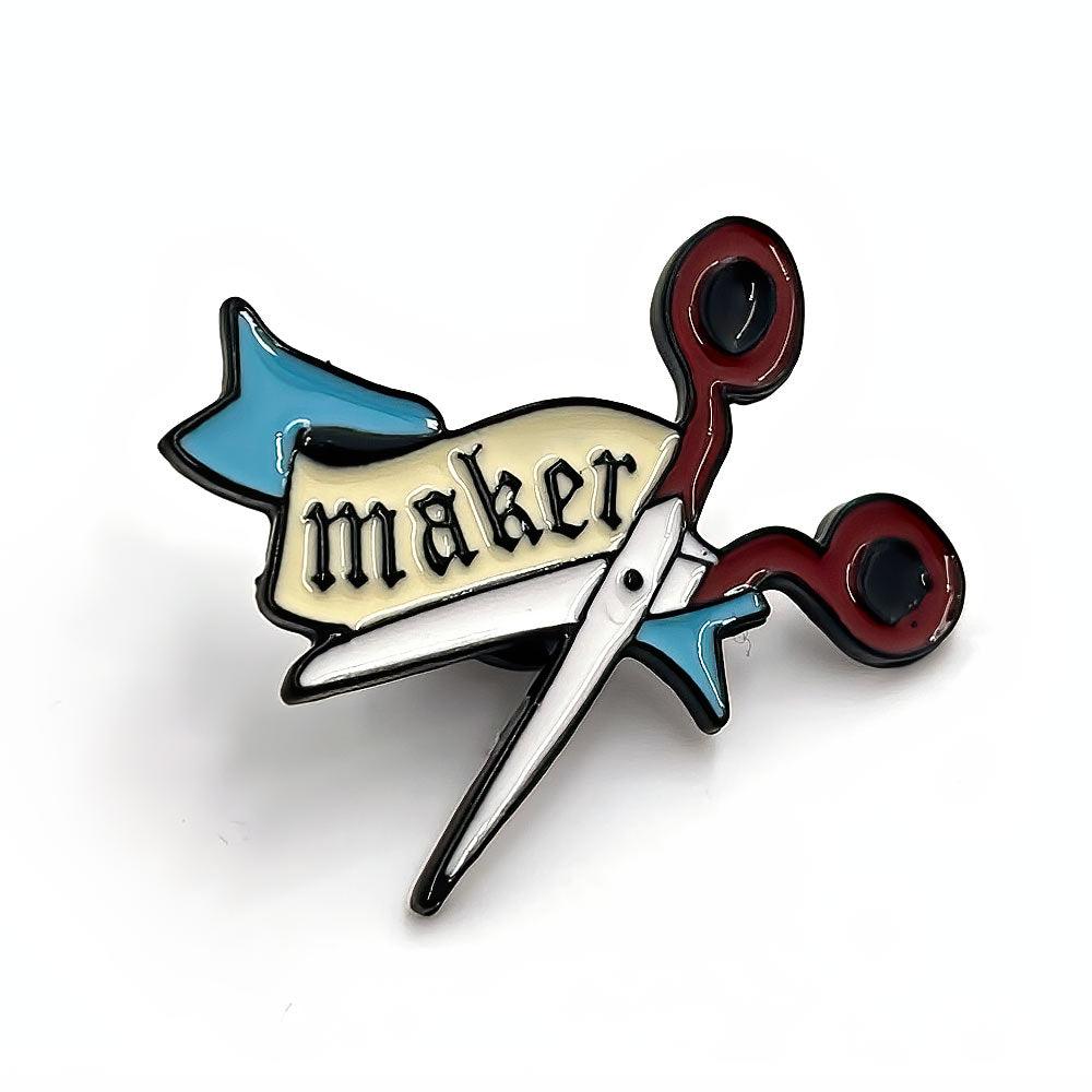 Maker Scissors  Enamel Pin - No System