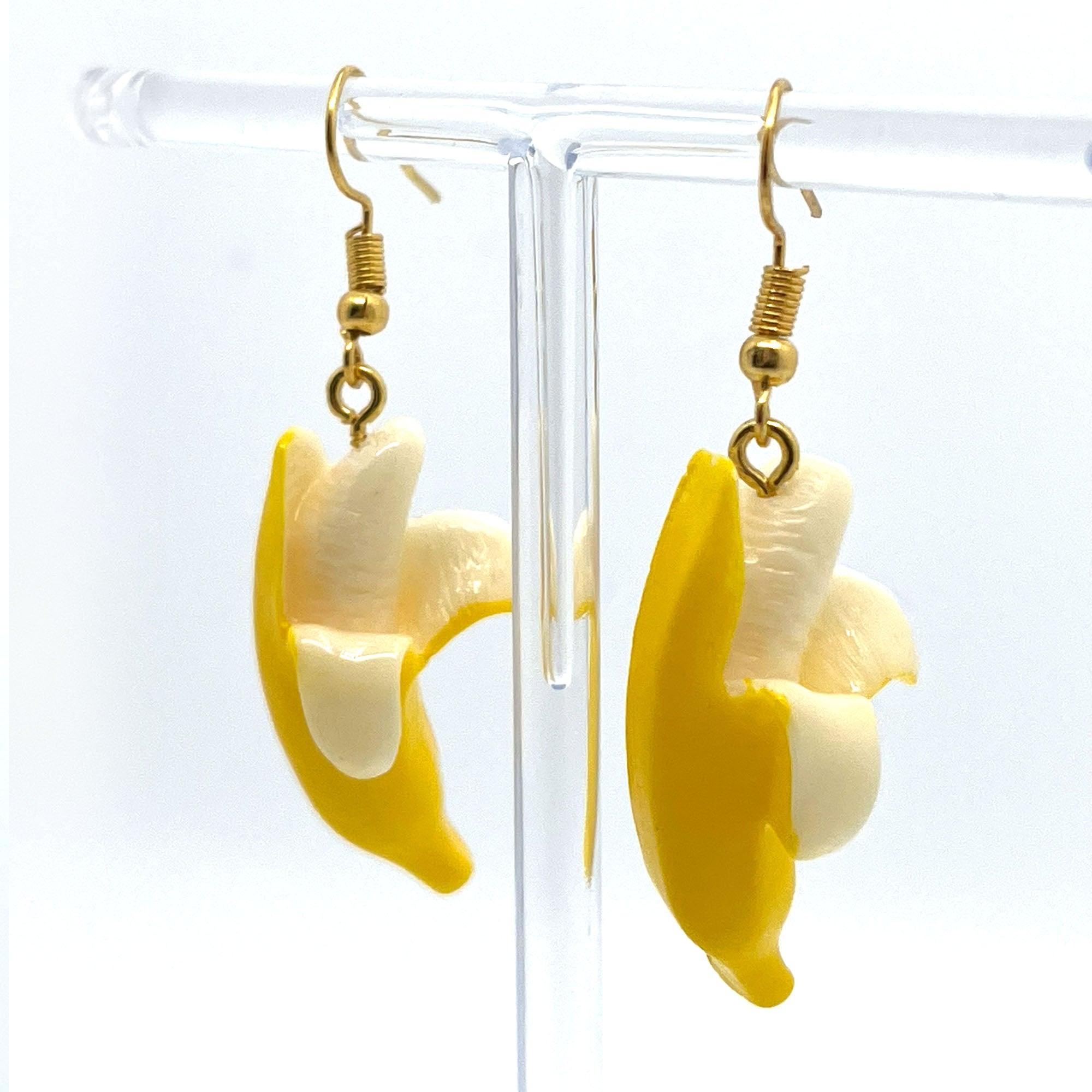 Peeled Banana Cute Resin Earring - No System