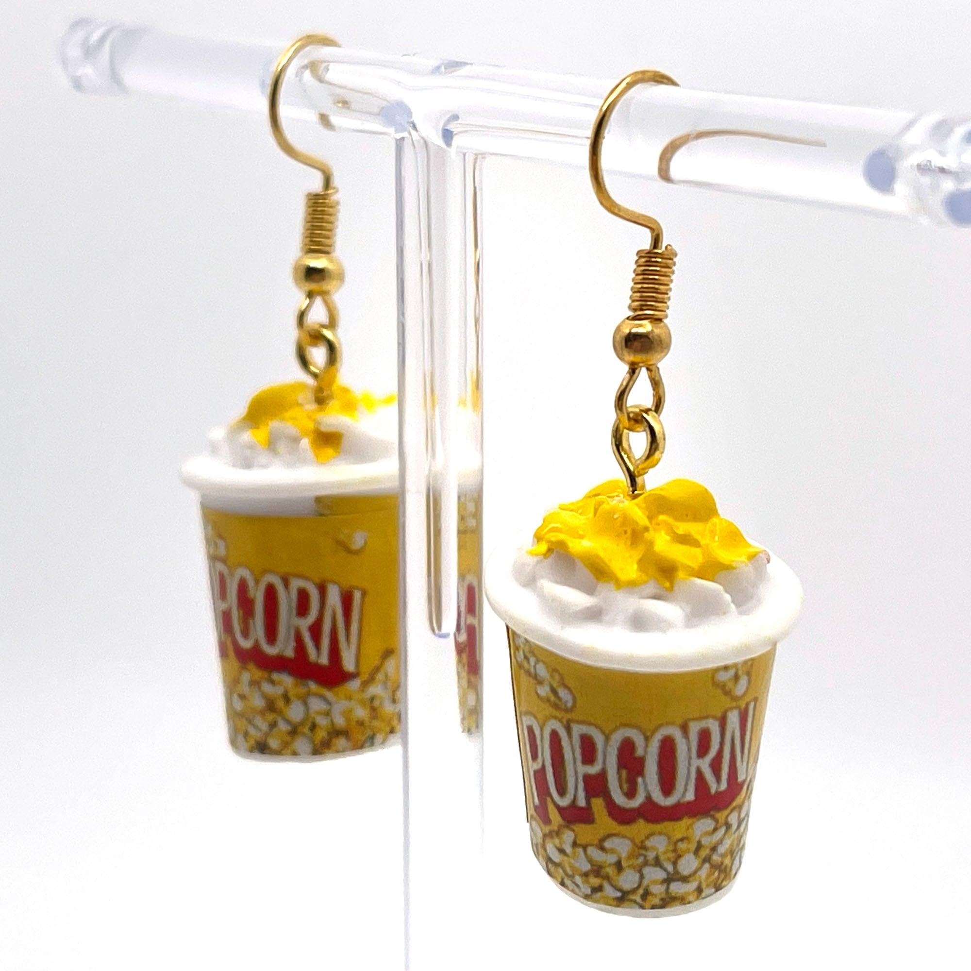 Popcorn Bucket  Resin Earrings - No System