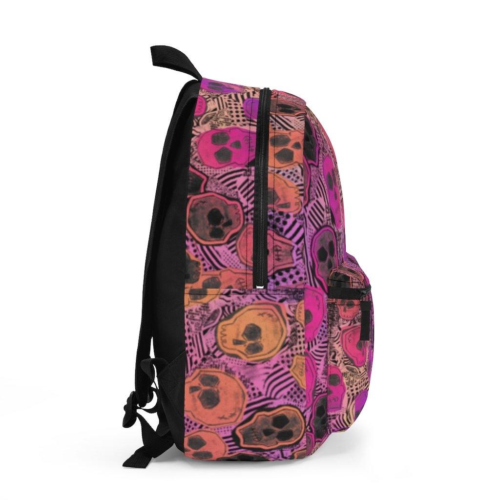 Psychedelic Glow Skulls Backpack - No System