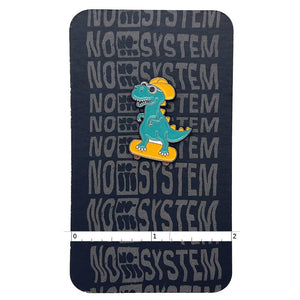 Skateboard Dinosaur Enamel Pin - No System