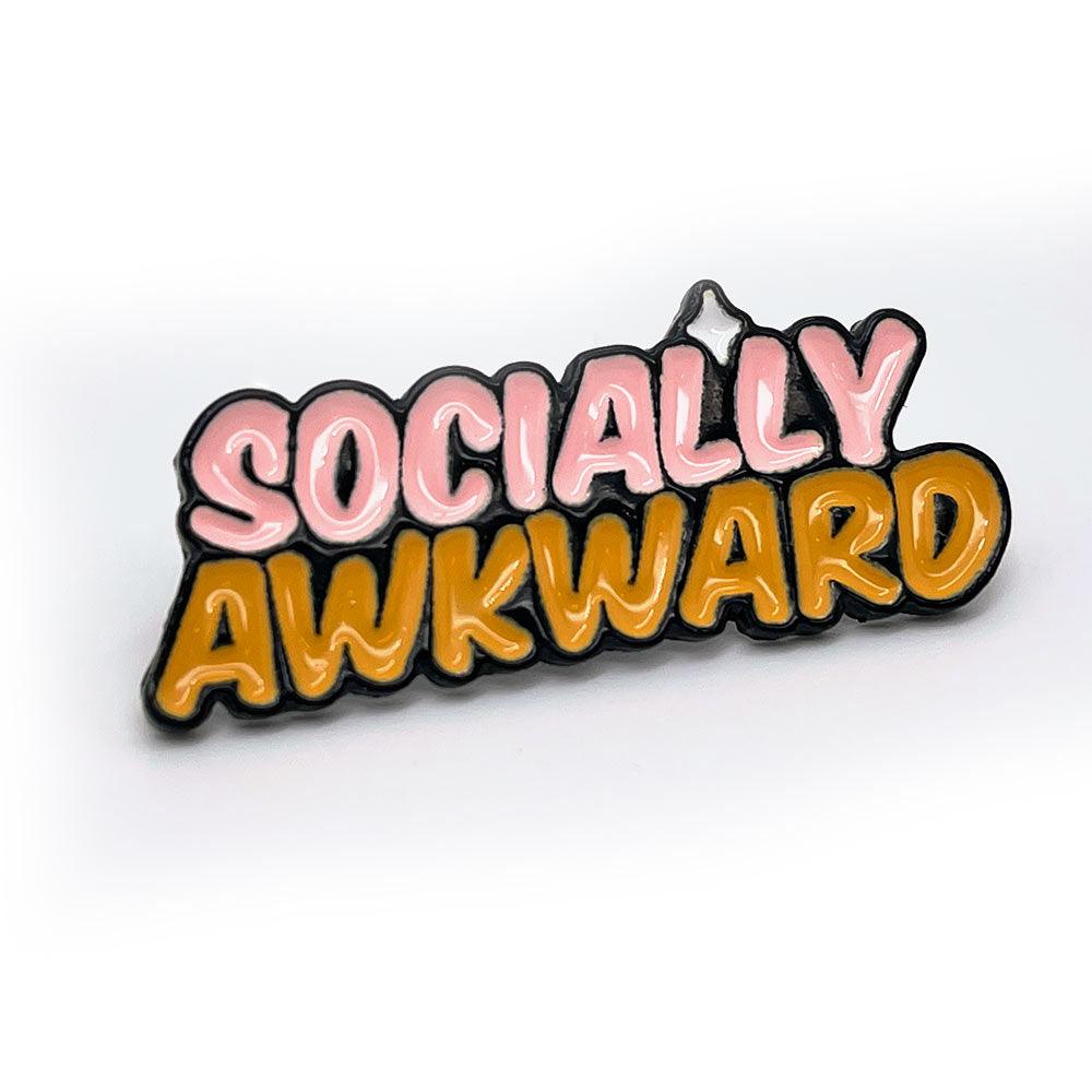 Socially Awkward Enamel Pin No System