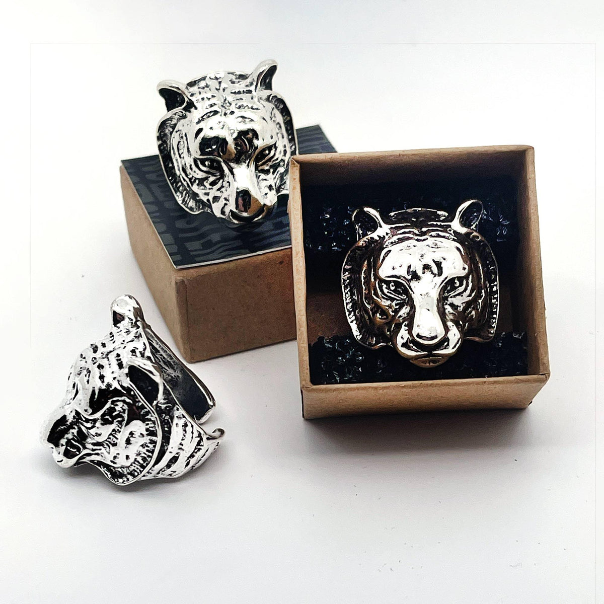 &quot;Tiger Fury&quot; Resizable Tiger Ring - No System