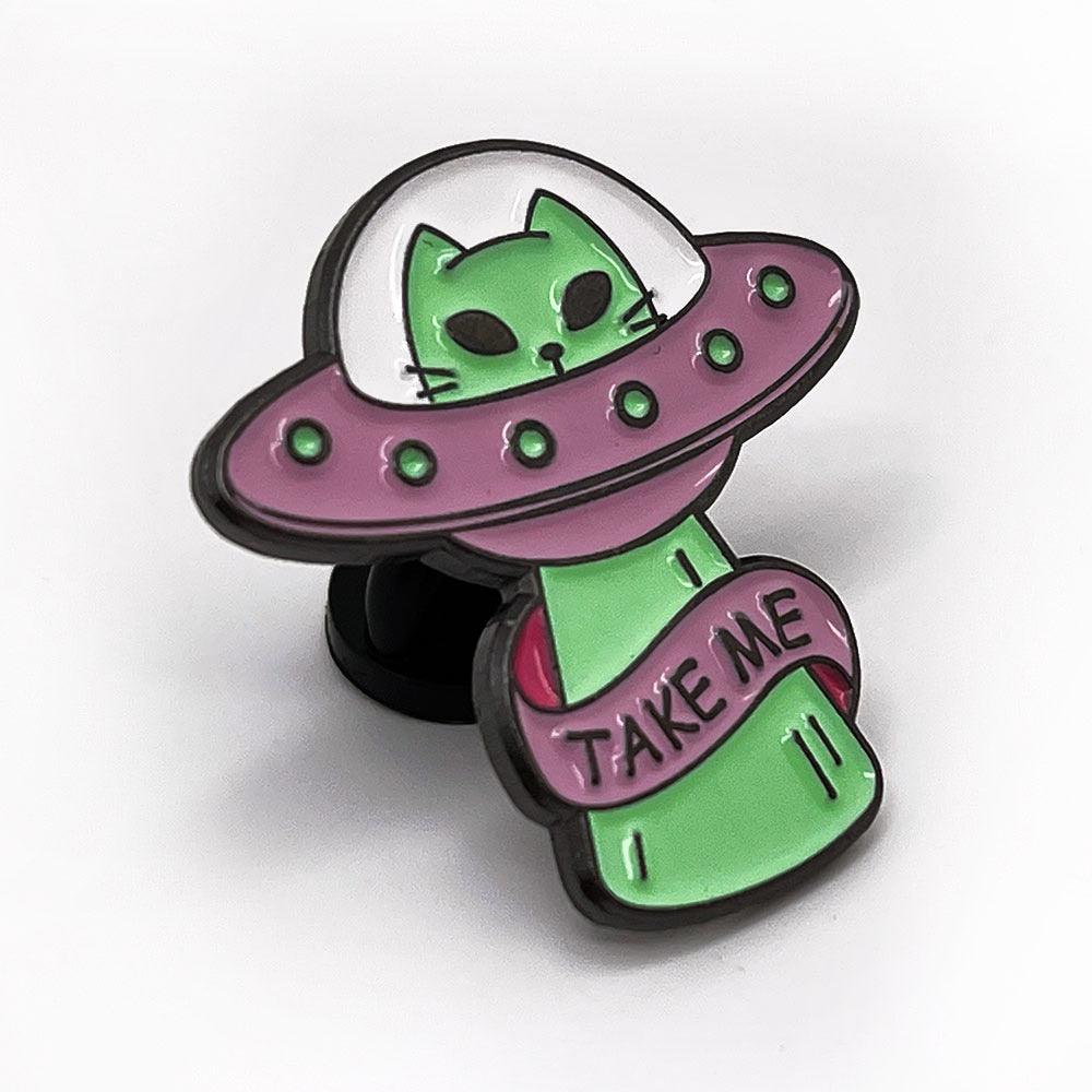 UFO Cat &quot;Take Me&quot; Enamel Pin - No System