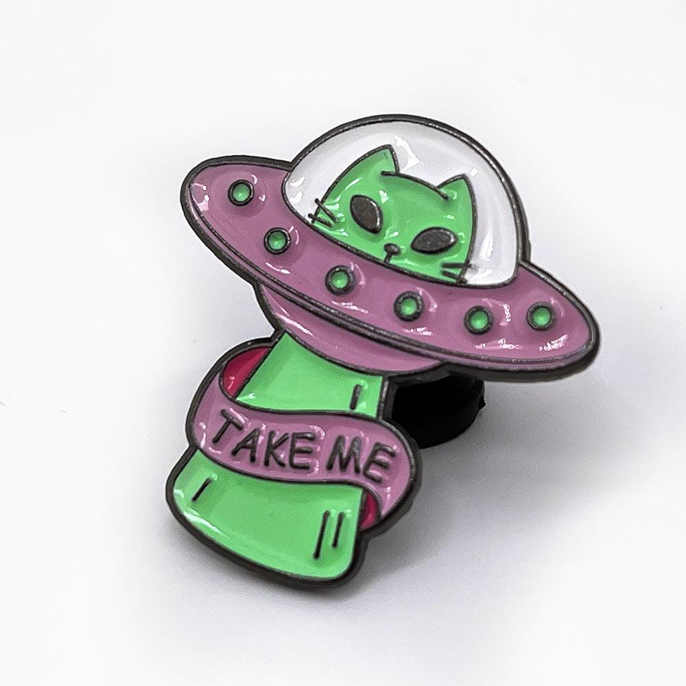 UFO Cat "Take Me" Enamel Pin - No System