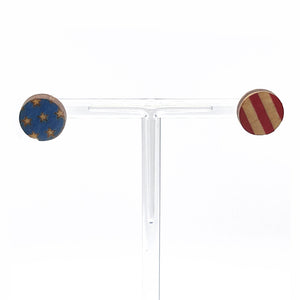USA Flag Stud Earrings - No System